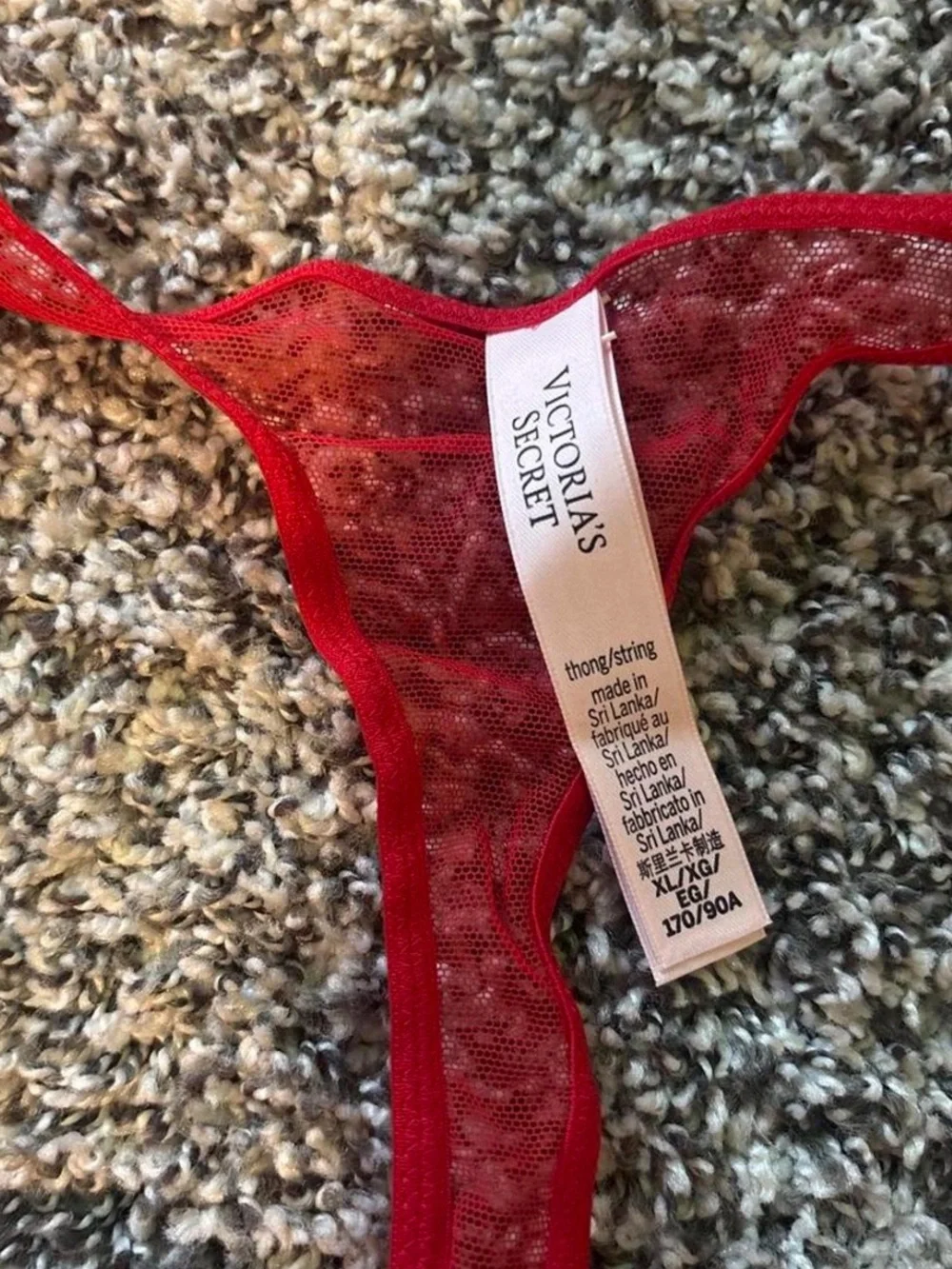 Victoria’s Secret Red Heart Thong